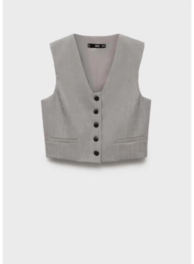 MANGO  casual cropped suit waistcoat for Women | Best Price UAE